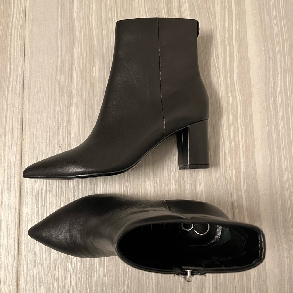 Calvin Klein Leather Pointed Booties